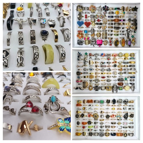 100 assorted rings - 100, gold