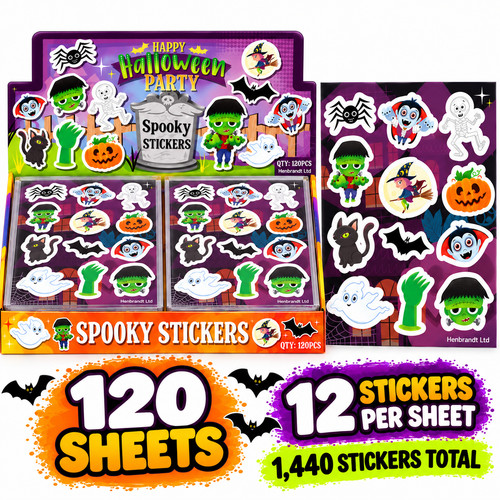 Halloween stickers 120 sheets - stickers,